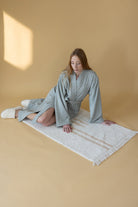 İrya-Bound Tekli Banyo Paspası %100 Pamuk 70x120 Cm Beyaz-Banyo Paspası-2-Milagron.com