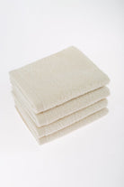 İrya-Bouquet çantalı 4'lü El Havlusu Petrol Mavisi Ekru-Setli Havlu-2-Milagron.com