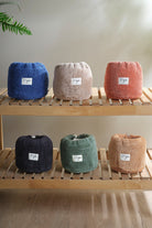 İrya-Bouquet çantalı 4'lü El Havlusu Tarçın Beyaz-Setli Havlu-4-Milagron.com