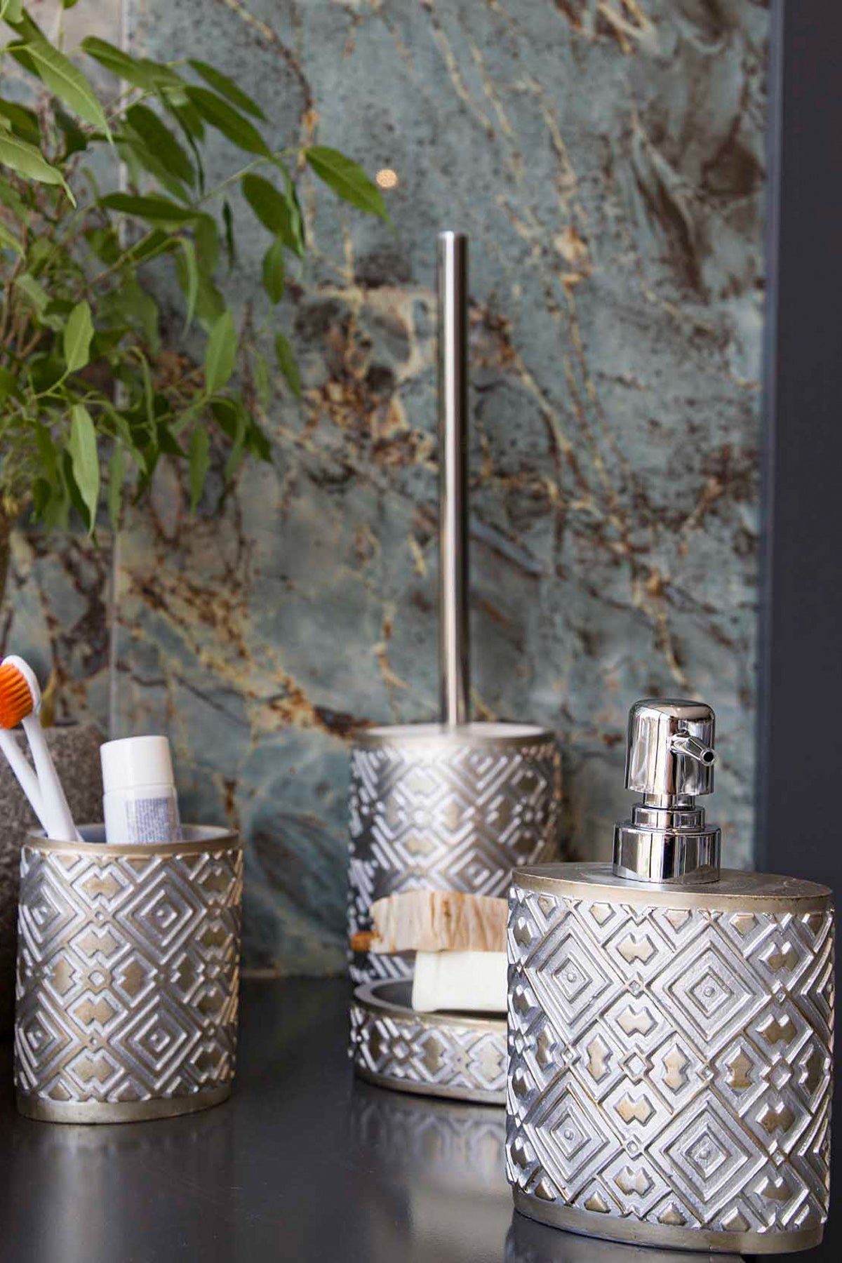 Irya-Cass 4 Parça Banyo Seti Gri-Banyo Seti-7-Milagron.com