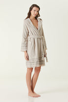 Irya-Confetti Kadın Bornoz Kahvrengi-Bornoz-2-Milagron.com