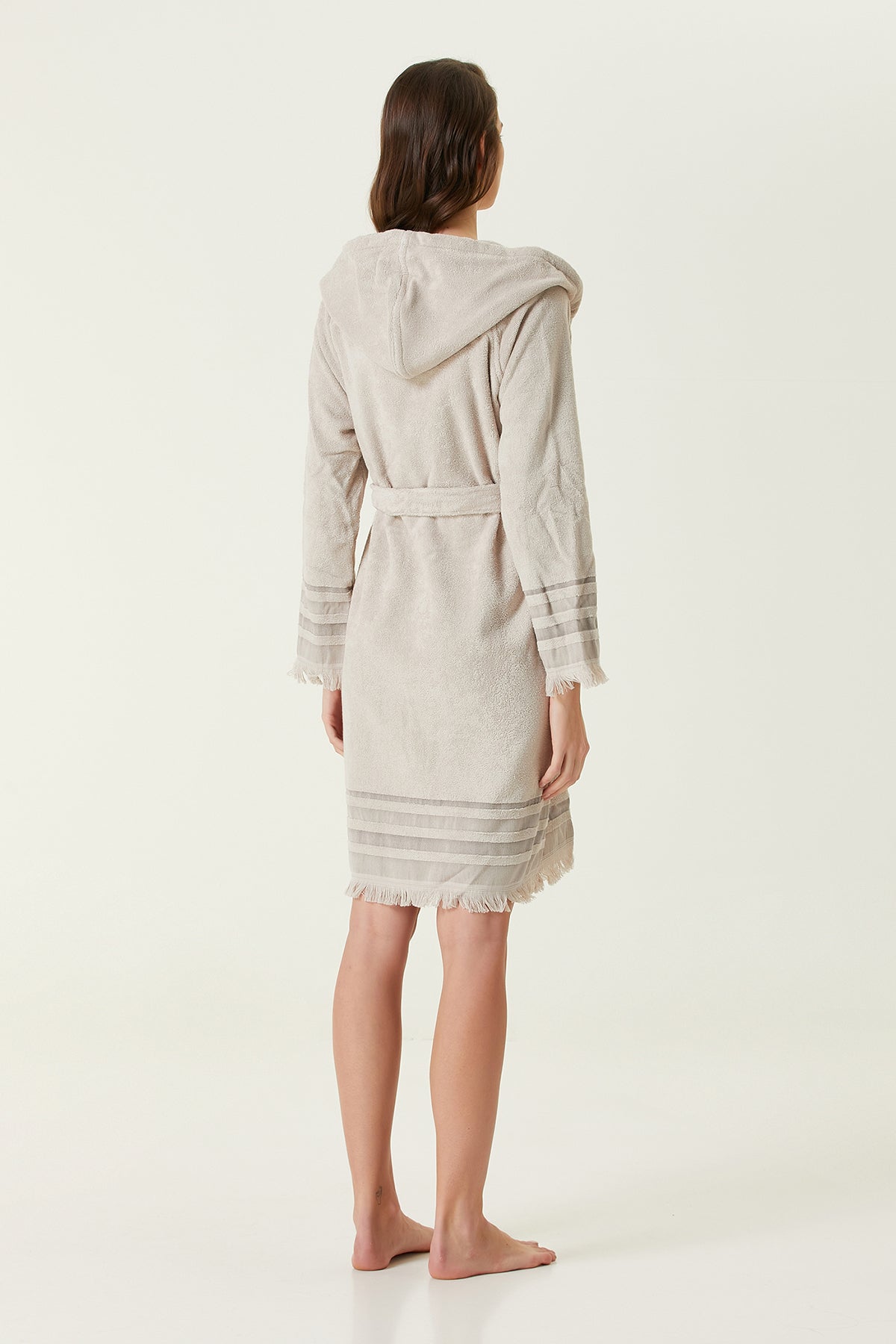 Irya-Confetti Kadın Bornoz Kahvrengi-Bornoz-5-Milagron.com