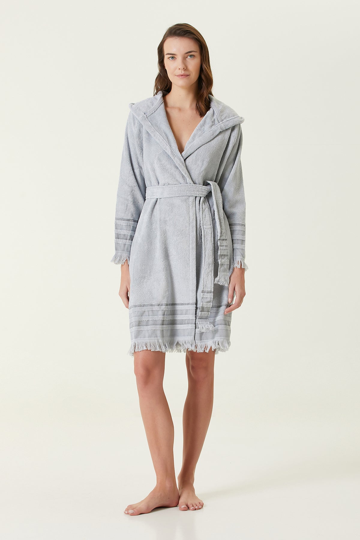 Irya-Confetti Kadın Bornoz Mavi-Bornoz-1-Milagron.com