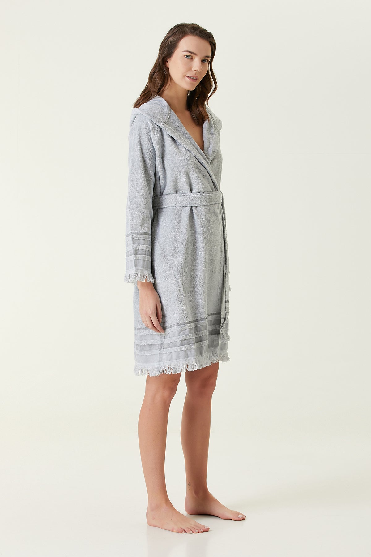 Irya-Confetti Kadın Bornoz Mavi-Bornoz-2-Milagron.com