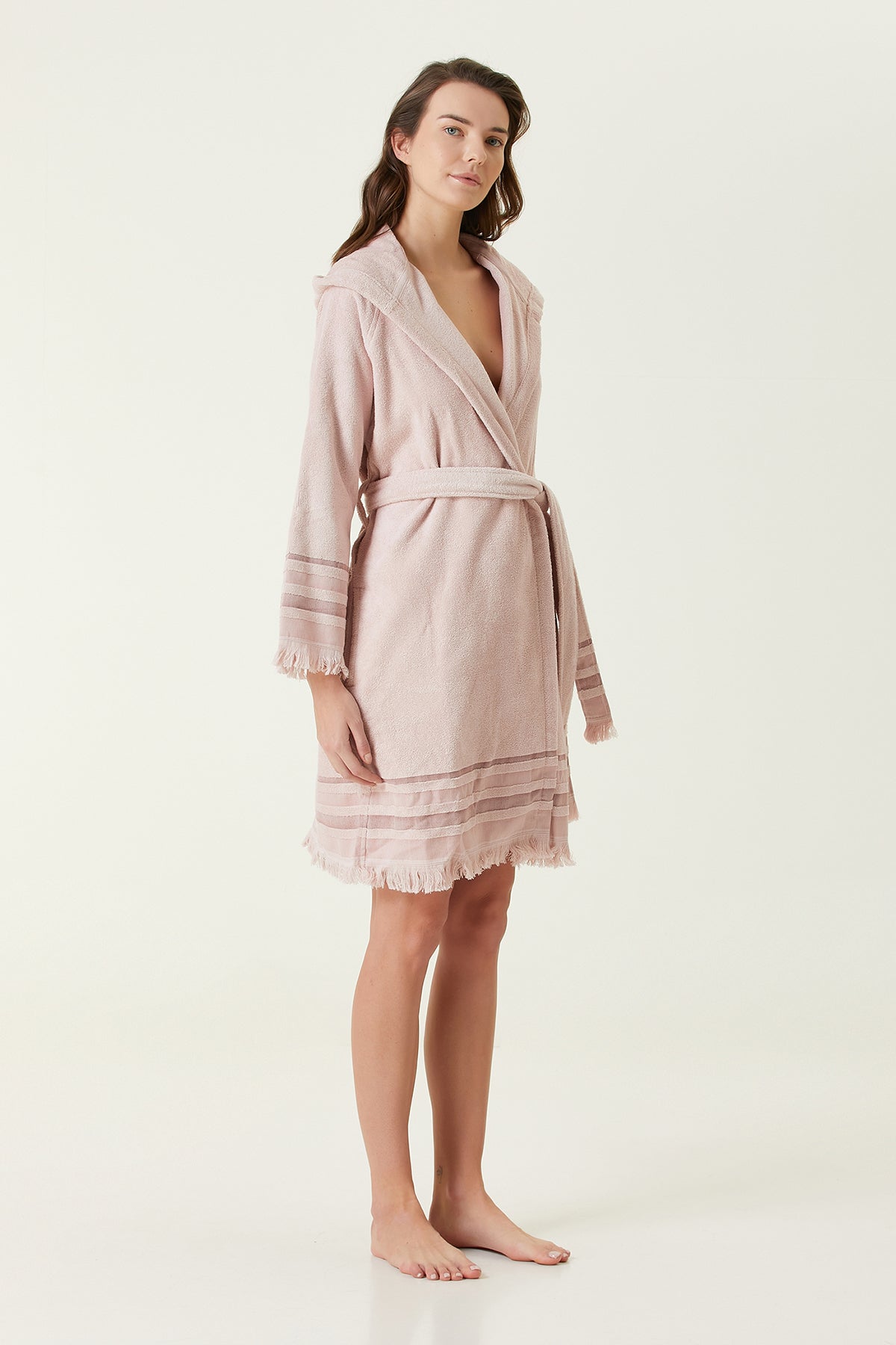 Irya-Confetti Kadın Bornoz Pembe-Bornoz-2-Milagron.com
