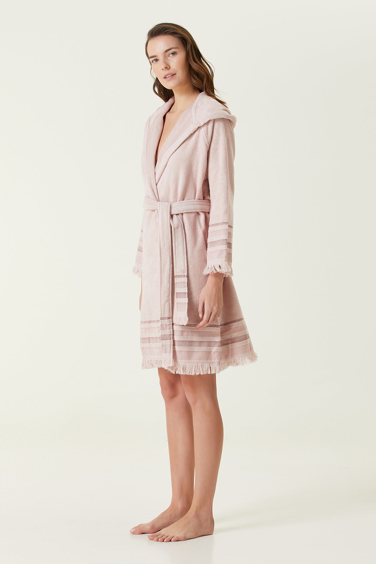 Irya-Confetti Kadın Bornoz Pembe-Bornoz-3-Milagron.com
