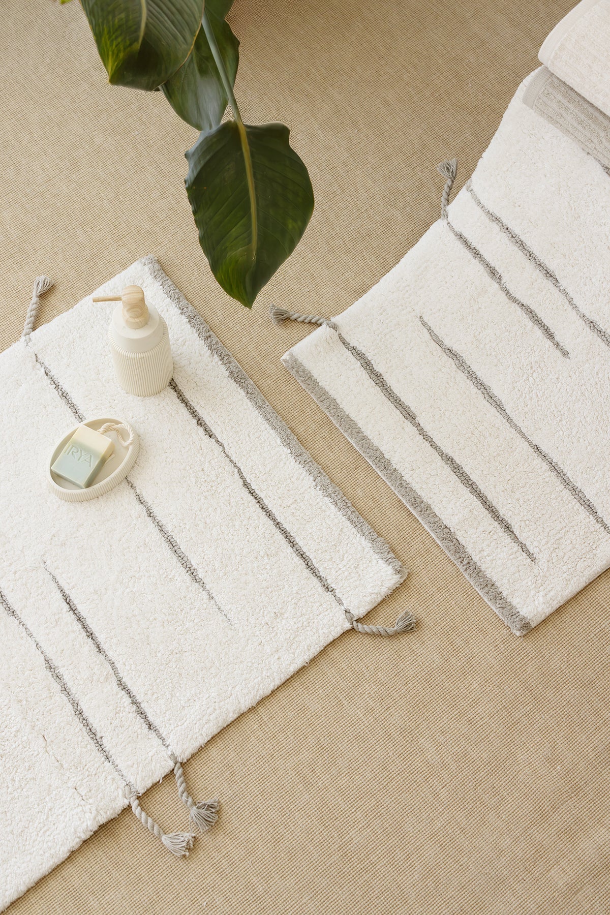 İrya-Earth Tekli Banyo Paspası %100 Pamuk 50x80 Cm Yeşil-Banyo Paspası-3-Milagron.com