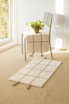 İrya-Elani 2’Li Takım Banyo Paspası %100 Pamuk 40x60+60x90 Cm Bej-Banyo Paspası-1-Milagron.com