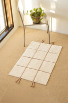 İrya-Elani Tekli Banyo Paspası %100 Pamuk 50x80 Cm Bej-Banyo Paspası-1-Milagron.com