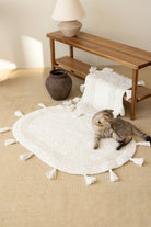 İrya-Hana 2’li Takım Banyo Paspası %100 Pamuk 40x60 + 60x90 Ekru-Takım Banyo Paspası-1-Milagron.com