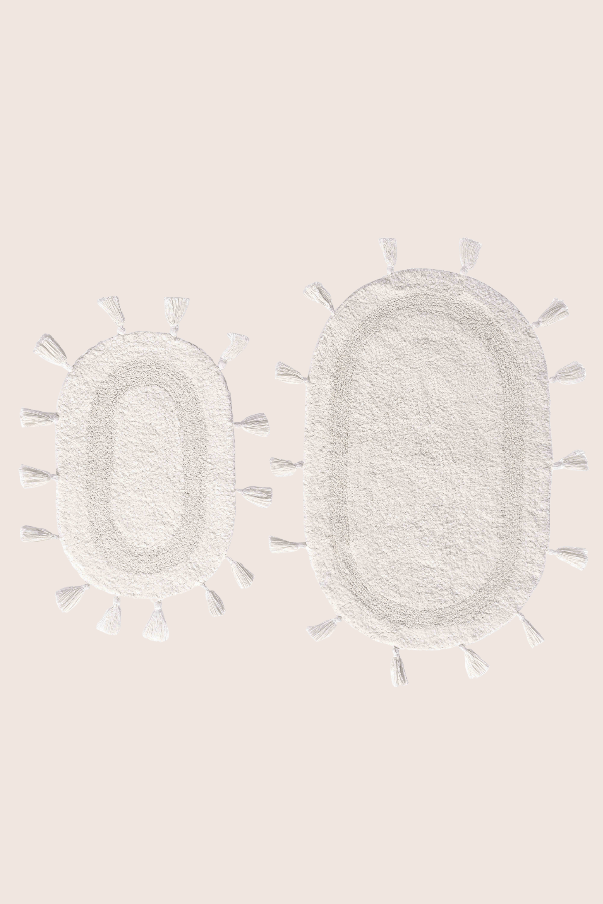 İrya-Hana 2’li Takım Banyo Paspası %100 Pamuk 40x60 + 60x90 Ekru-Takım Banyo Paspası-4-Milagron.com