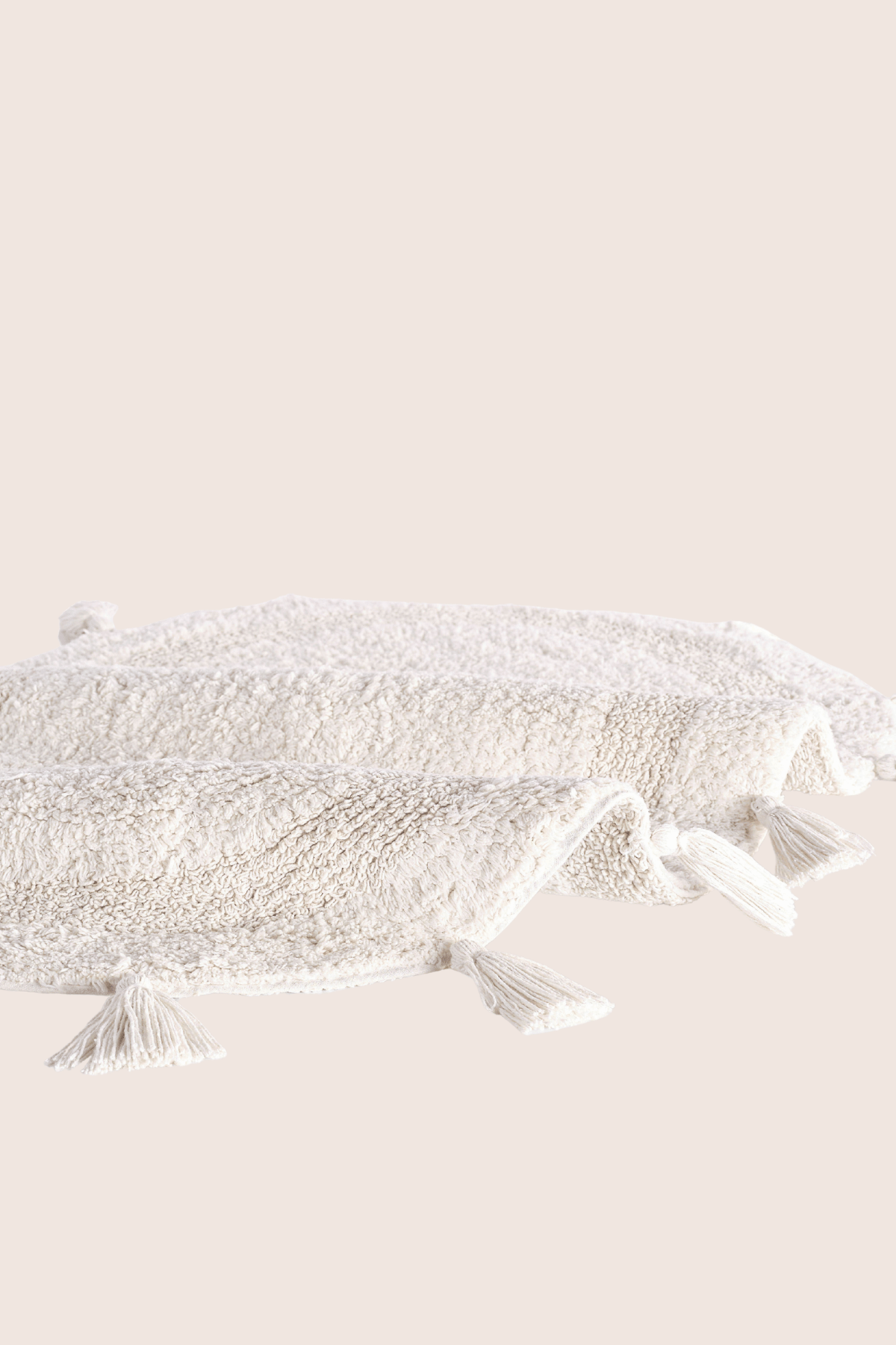 İrya-Hana 2’li Takım Banyo Paspası %100 Pamuk 40x60 + 60x90 Ekru-Takım Banyo Paspası-5-Milagron.com