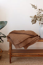 Irya-Hazel örme Battaniye 130x170 Kahverengi-Battaniye-3-Milagron.com