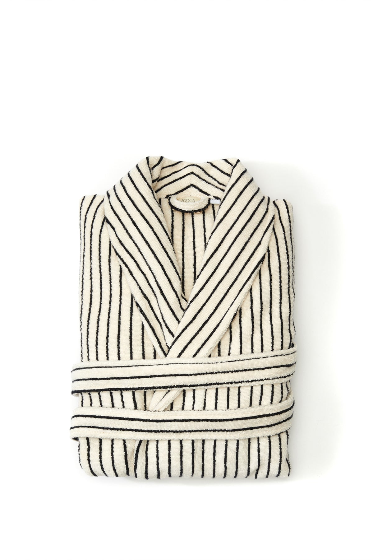 Irya-In Lines İpliği Boyalı Erkek Bornoz Ekru-Bornoz-10-Milagron.com