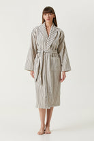 Irya-In Lines İpliği Boyalı Kadın Bornoz Ekru-Bornoz-2-Milagron.com