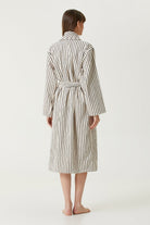 Irya-In Lines İpliği Boyalı Kadın Bornoz Ekru-Bornoz-5-Milagron.com