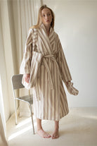 Irya-In Lines İpliği Boyalı Kadın Bornoz Mocha-Bornoz-2-Milagron.com