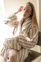 Irya-In Lines İpliği Boyalı Kadın Bornoz Mocha-Bornoz-9-Milagron.com