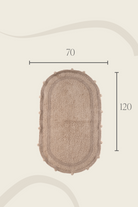 İrya-Lampetie Eris Tekli Banyo Paspası 70x120 Kahvarengi-Banyo Paspası-3-Milagron.com