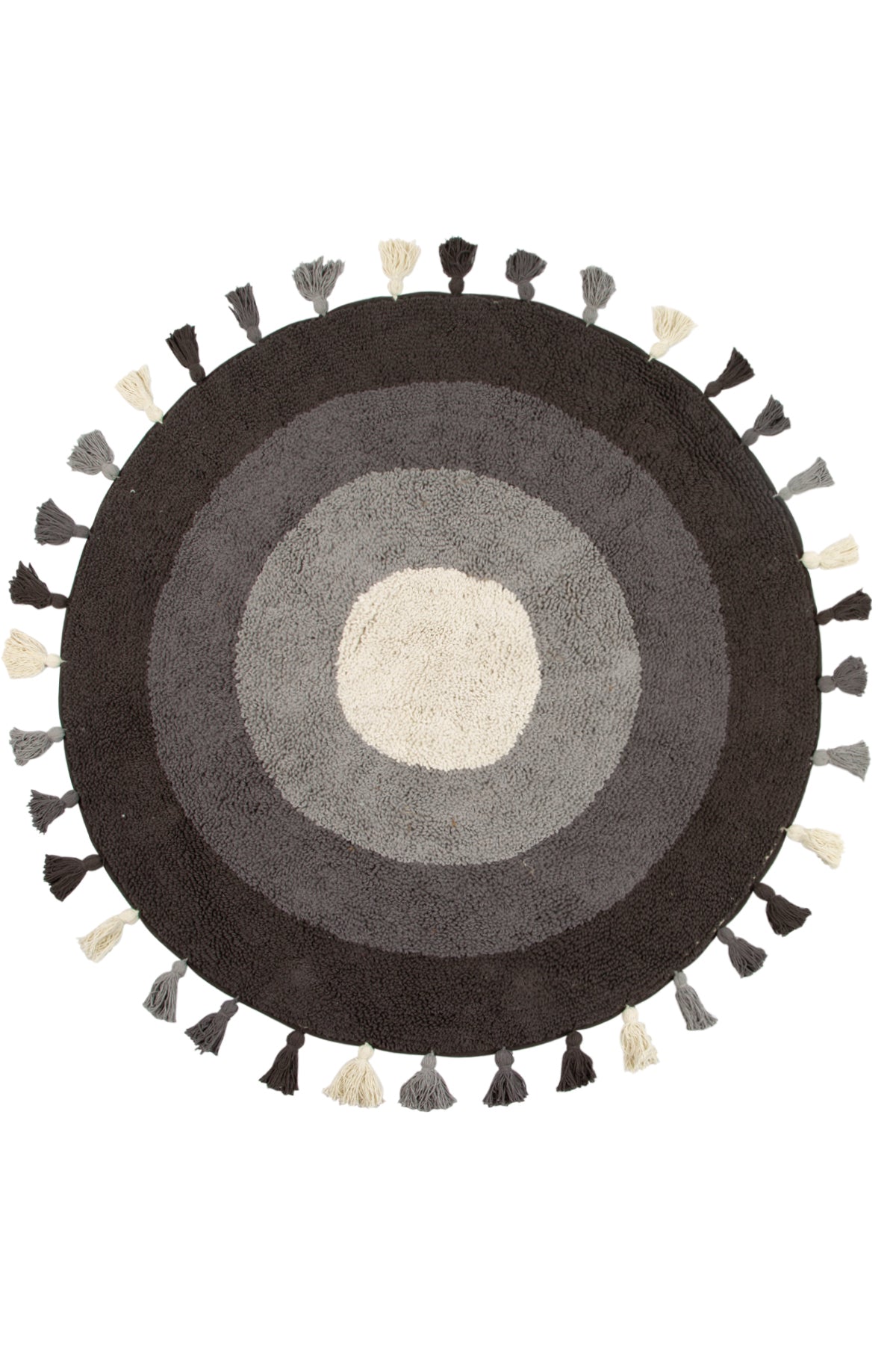 Irya-Laura Yuvarlak Banyo Paspası %100 Pamuk 100x100 Antrasit-Paspas-2-Milagron.com