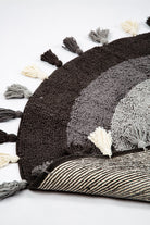 Irya-Laura Yuvarlak Banyo Paspası %100 Pamuk 100x100 Antrasit-Paspas-6-Milagron.com