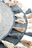 Irya-Laura Yuvarlak Banyo Paspası %100 Pamuk 100x100 Bej-Paspas-6-Milagron.com