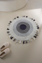 Irya-Laura Yuvarlak Banyo Paspası %100 Pamuk 100x100 Ekru-Paspas-1-Milagron.com