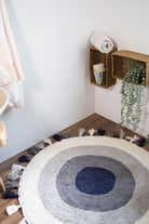 Irya-Laura Yuvarlak Banyo Paspası %100 Pamuk 100x100 Ekru-Paspas-5-Milagron.com