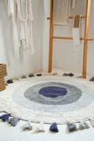 Irya-Laura Yuvarlak Banyo Paspası %100 Pamuk 100x100 Ekru-Paspas-7-Milagron.com