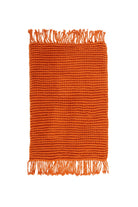 Irya-Lavish El Örmesi Tekli Banyo Paspası %100 Pamuk 50x70 Kiremit-Paspas-2-Milagron.com