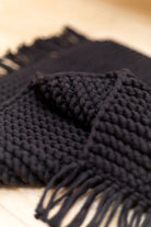 Irya-Lavish El Örmesi Tekli Banyo Paspası %100 Pamuk 50x70 Siyah-Paspas-7-Milagron.com