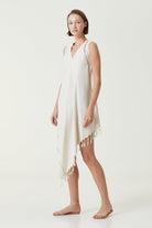 Irya-Layla Askılı Elbise Bej-Elbise-3-Milagron.com