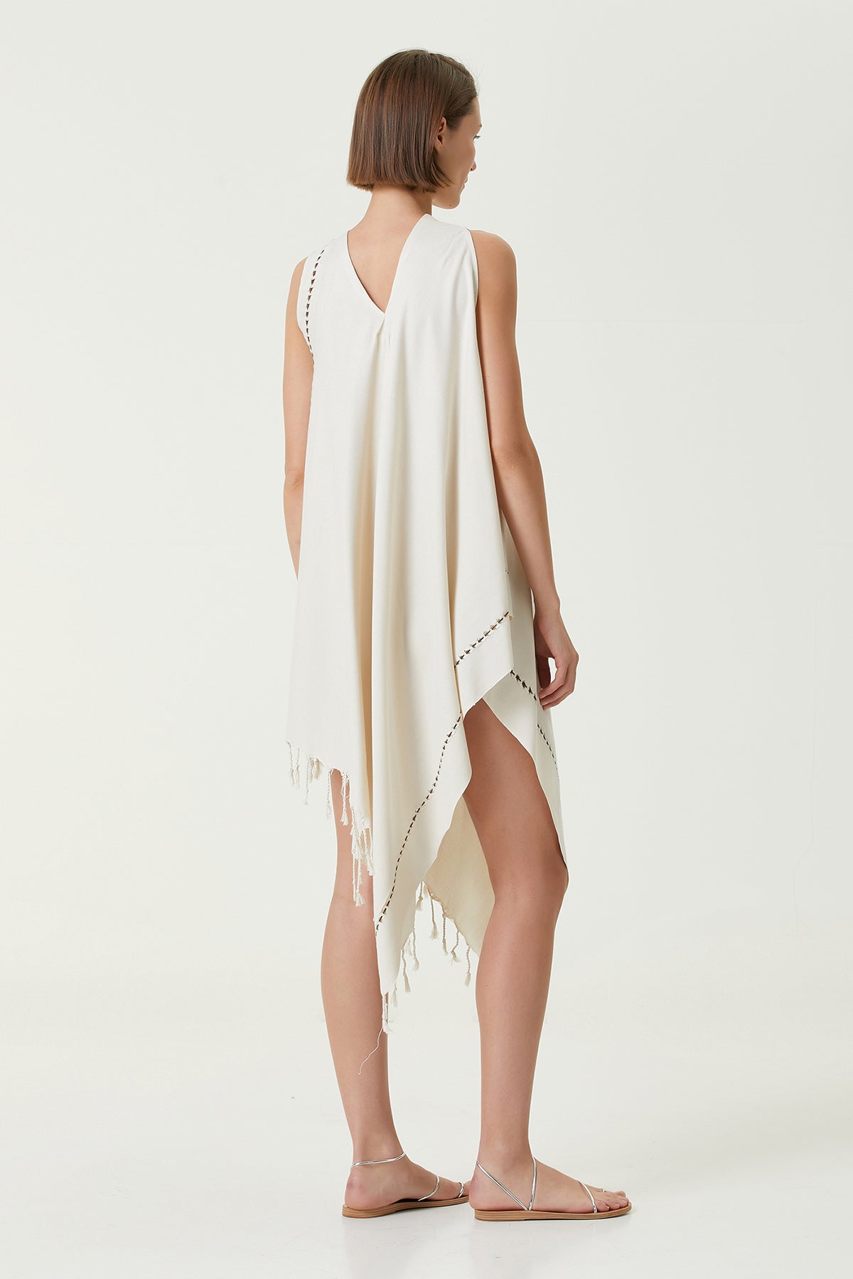 Irya-Layla Askılı Elbise Bej-Elbise-5-Milagron.com