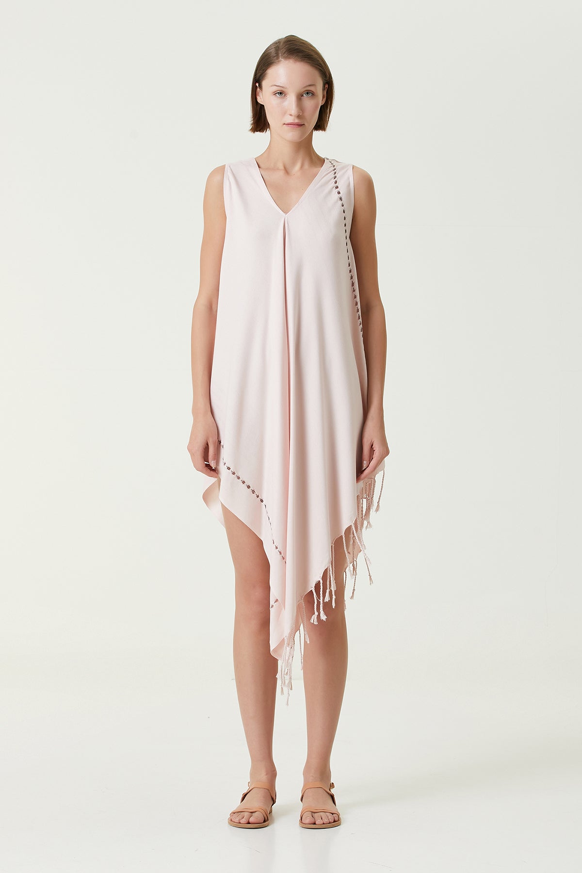 Irya-Layla Askılı Elbise Pudra-Elbise-4-Milagron.com