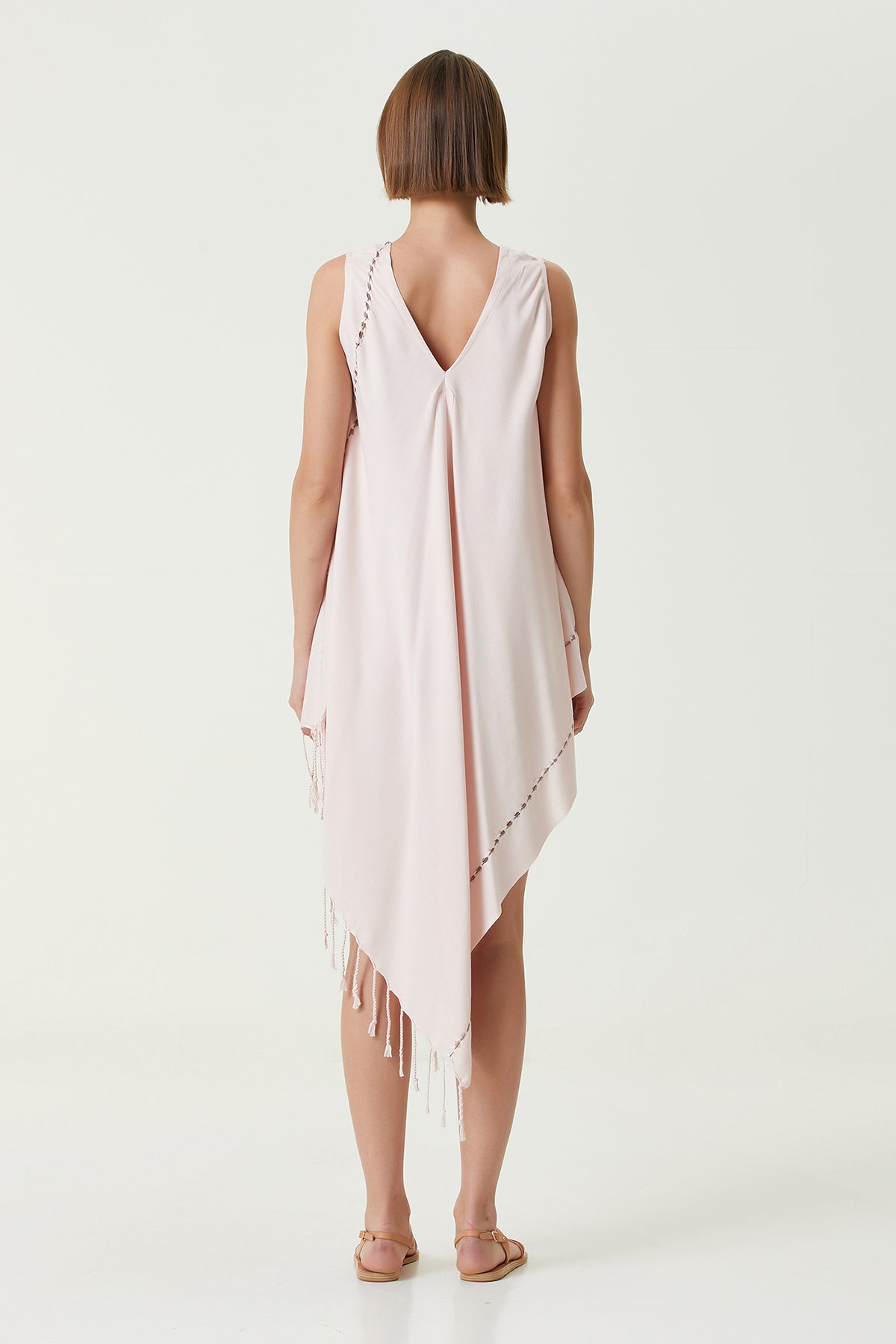 Irya-Layla Askılı Elbise Pudra-Elbise-5-Milagron.com