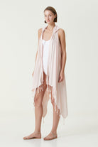 Irya-Layla Kapüşonlu Elbise Pudra-Elbise-3-Milagron.com