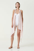 Irya-Layla Kapüşonlu Elbise Pudra-Elbise-4-Milagron.com