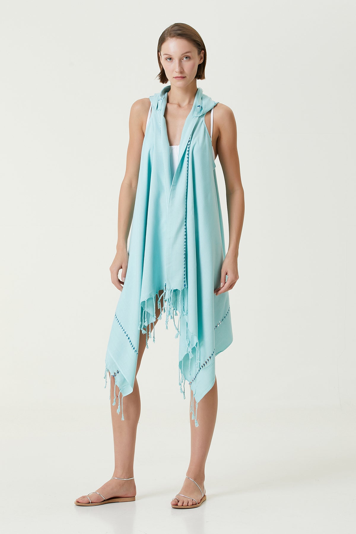 Irya-Layla Kapüşonlu Elbise Yeşil-Elbise-3-Milagron.com