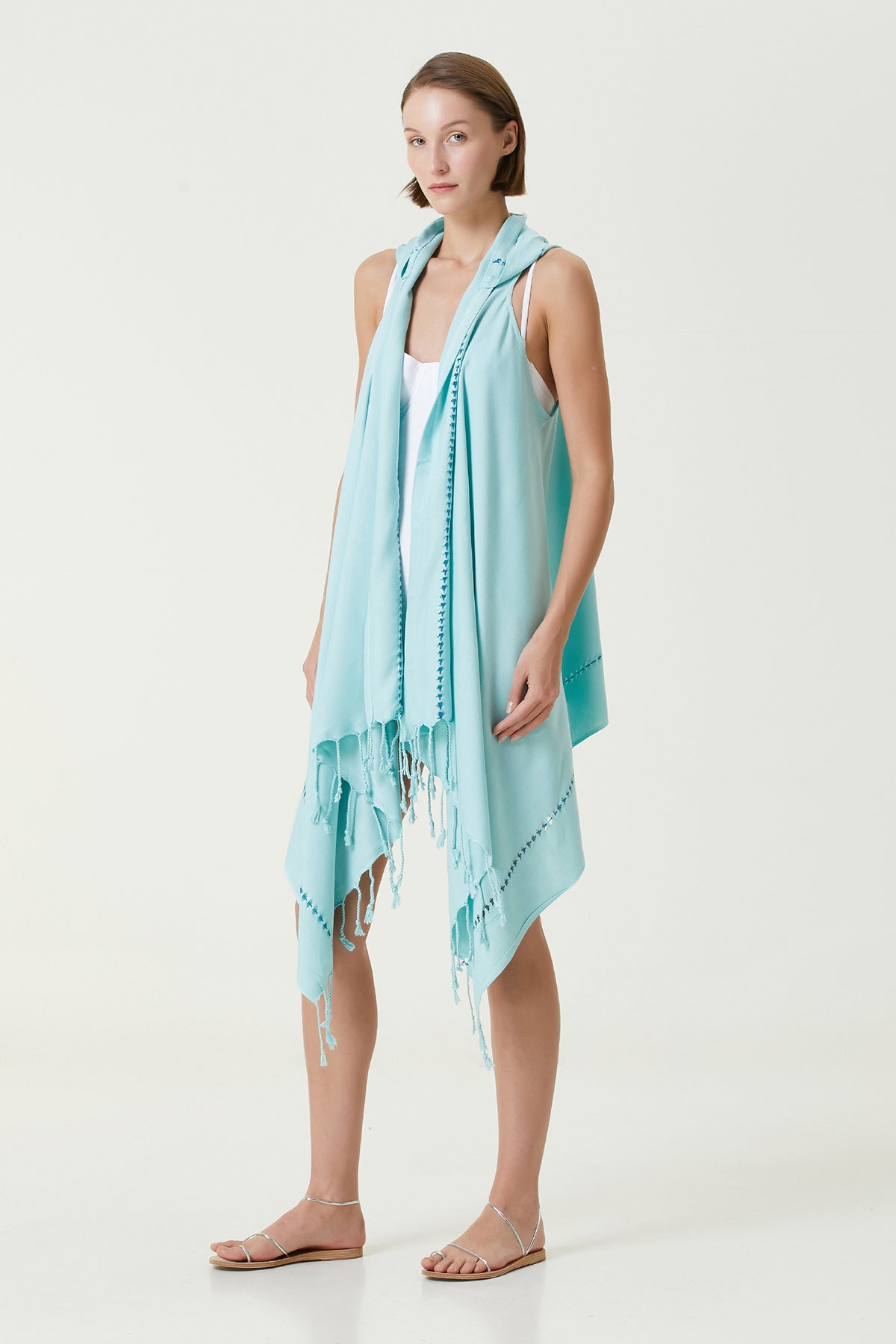 Irya-Layla Kapüşonlu Elbise Yeşil-Elbise-4-Milagron.com