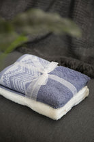 Irya-Leron 2'li Yüz Havlusu 50x90 Mavi-Havlu & Peştamal-2-Milagron.com