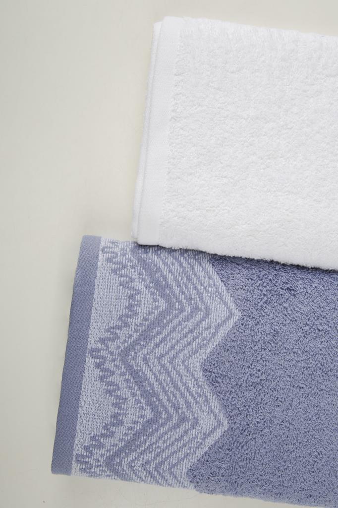 Irya-Leron 2'li Yüz Havlusu 50x90 Mavi-Havlu & Peştamal-5-Milagron.com