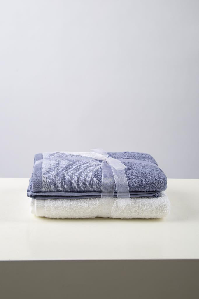 Irya-Leron 2'li Yüz Havlusu 50x90 Mavi-Havlu & Peştamal-8-Milagron.com