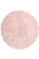 Irya-Loris Yuvarlak Banyo Paspası %100 Pamuk Pembe-Paspas-2-Milagron.com