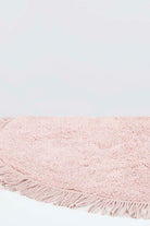 Irya-Loris Yuvarlak Banyo Paspası %100 Pamuk Pembe-Paspas-5-Milagron.com