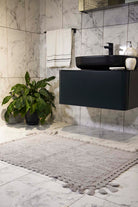 Irya-Lorna 2’li Takım Banyo Paspası %100 Pamuk 40x60 + 60x90 Gri-Paspas-3-Milagron.com