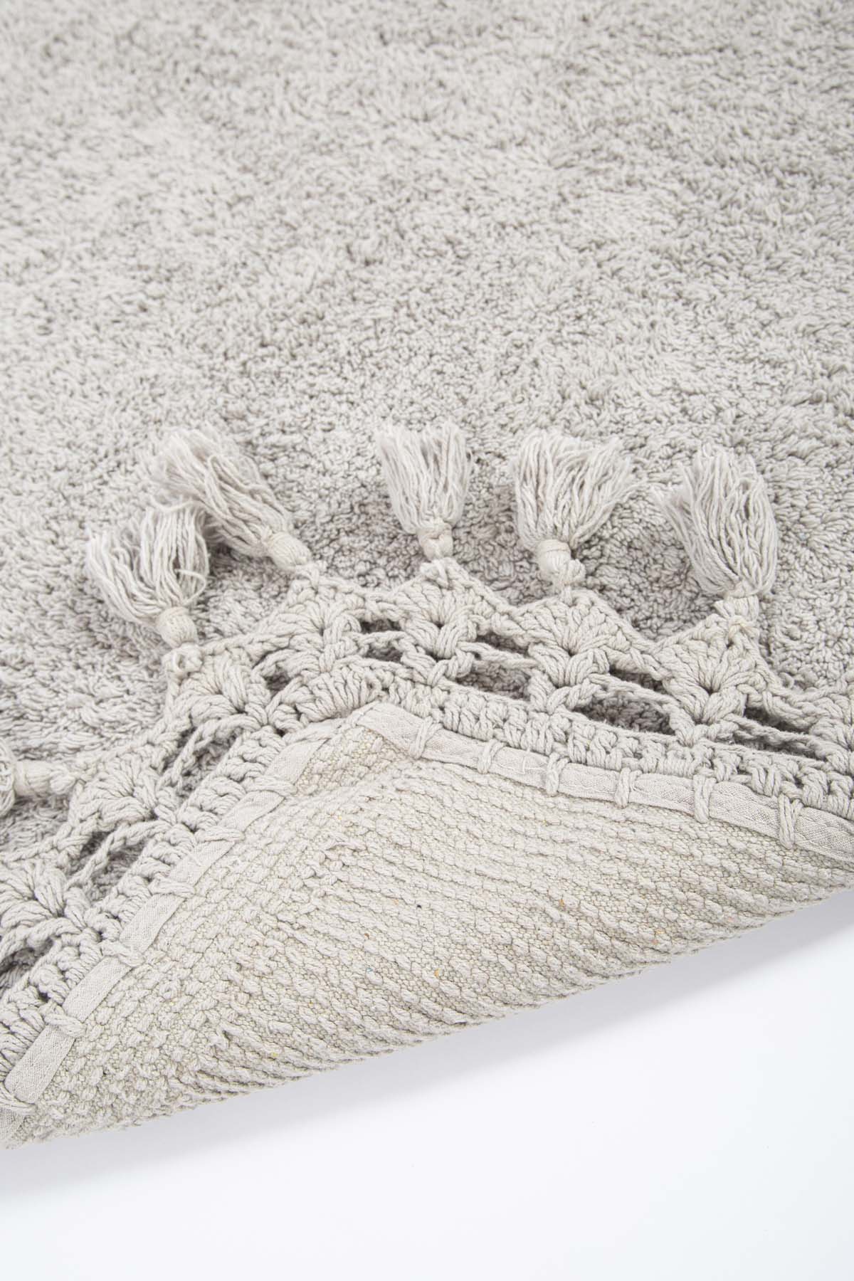 Irya-Lorna 2’li Takım Banyo Paspası %100 Pamuk 40x60 + 60x90 Gri-Paspas-8-Milagron.com