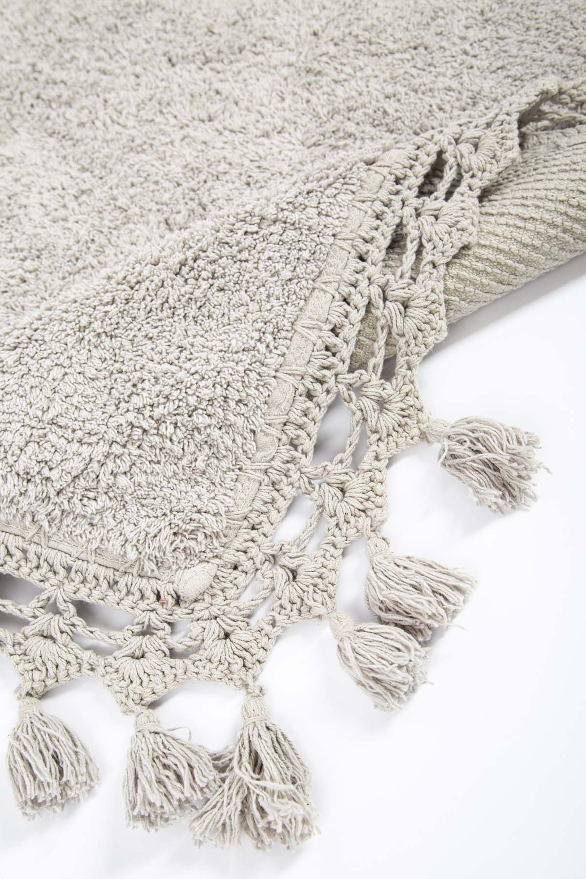 Irya-Lorna 2’li Takım Banyo Paspası %100 Pamuk 40x60 + 60x90 Gri-Paspas-9-Milagron.com