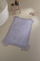 Irya-Lorna Tekli Banyo Paspası %100 Pamuk 70x110 Lila-Paspas-1-Milagron.com