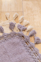 Irya-Lorna Tekli Banyo Paspası %100 Pamuk 70x110 Lila-Paspas-3-Milagron.com