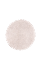 Irya-Lowie Yuvarlak Banyo Paspası %100 Pamuk 100x100 Ekru-Paspas-6-Milagron.com